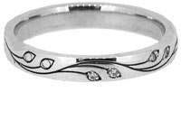 Engraved wedding rings gold