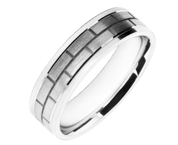 Patterned Wedding Rings - Diamond Cut & Laser Engraving