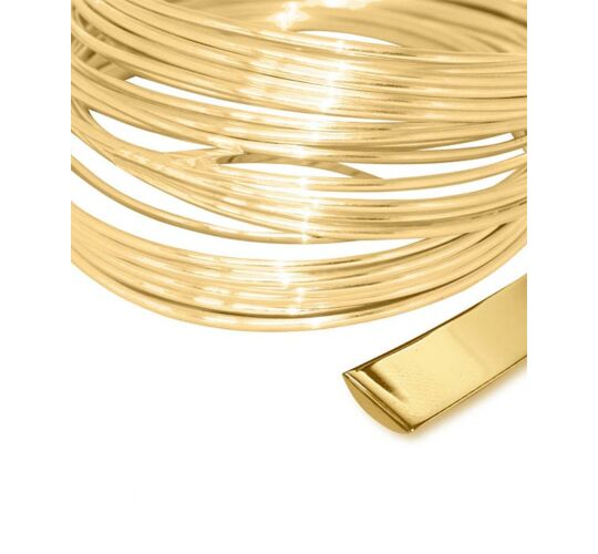 14ct YELLOW GOLD D SHAPE WIRE