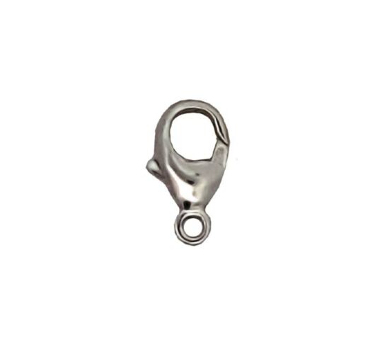 18ct White Gold 9mm Carabiner catch