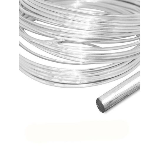 18ct WHITE GOLD HARD DRAWN ROUND WIRE
