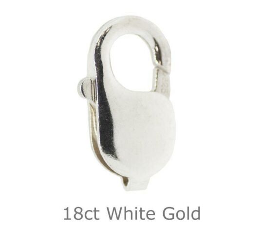 18CT WHITE GOLD LOBSTER CLASP 8mm