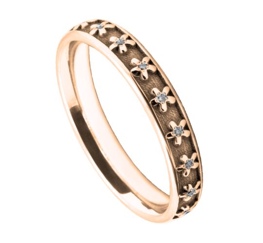 3mm Wedding Ring W7000  Pattern - Laser Engraving Wedding Ring