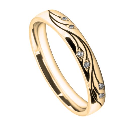 3mm Wedding Ring W7011  Pattern - Laser Engraving Wedding Ring