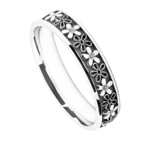 4mm Wedding Ring W7004 Pattern - Laser Engraving Wedding Ring