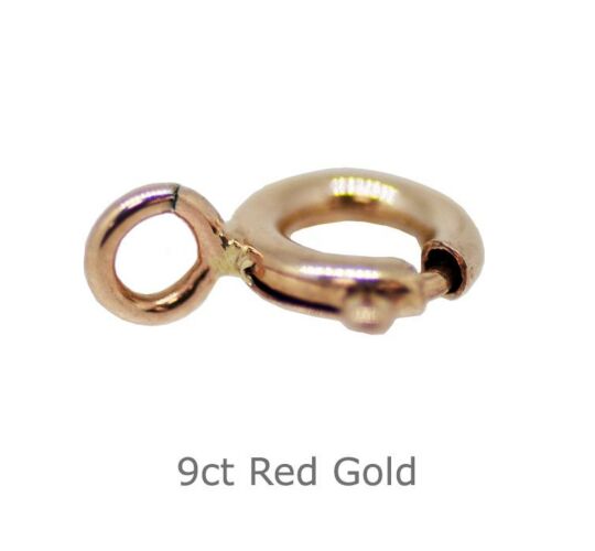 9ct RED GOLD OPEN BOLT RINGS 5mm