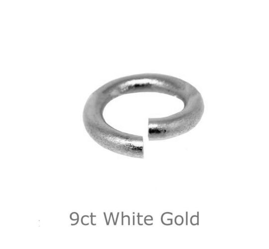 9ct white gold 4.00mm open jump ring.