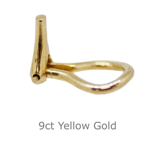 9ct YELLOW GOLD EAR FITTING OMEGA CLIP