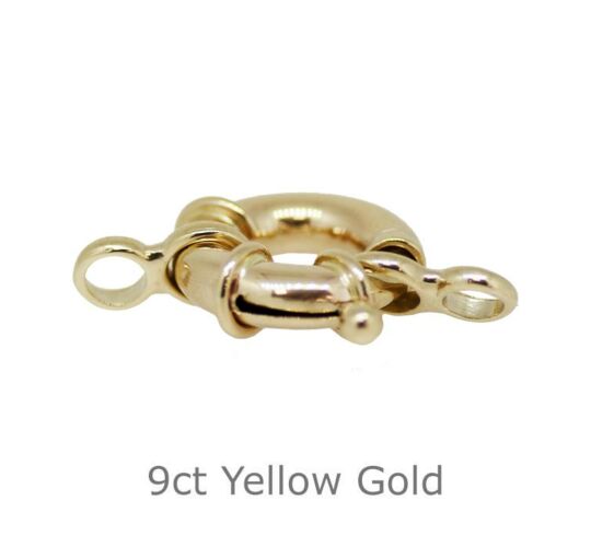 9ct yellow gold jumbo bolt ring clasp 14.00mm