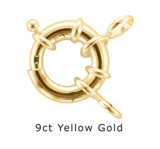 9CT YELLOW GOLD JUMBO BOLT RINGS - 16.00MM