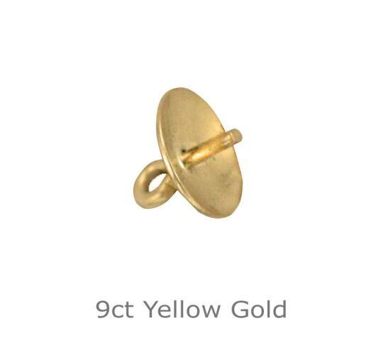 9ct yellow gold Pendant 1 prong cup 5mm