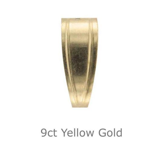 9ct YELLOW GOLD PENDANT BAIL FRAME LOOP 8.6MM