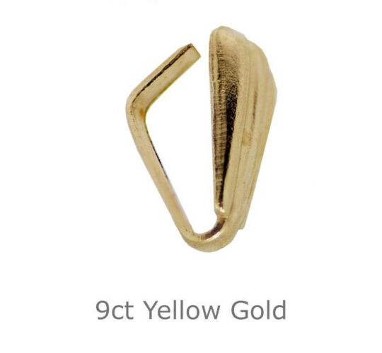 9ct yellow gold pendant fluted bail 6.7mm