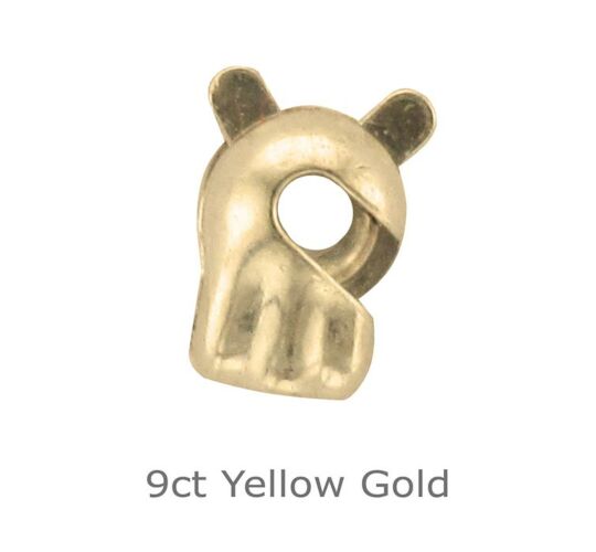 9ct Yellow Gold Revolver safety catch 4.8 x 3.25mm