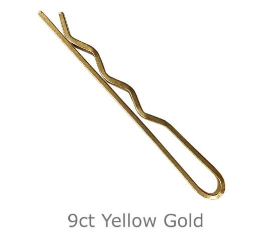 9ct Yellow Gold Tie Slide 4mm x 50mm