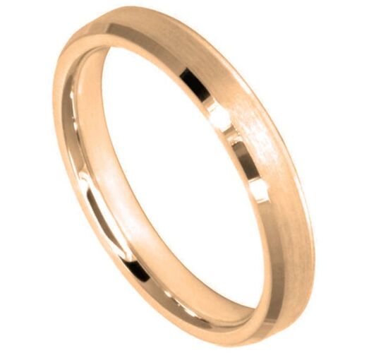 Diamond Cut Wedding Ring CUT 1 Bevel Edge & Matt finish