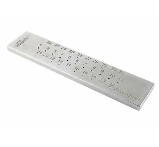 Durston Round Drawplate, 0.30 - 2.00mm