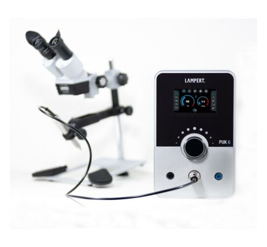 LAMPERT Welder PUK 6 with Microscope and Argon regulator