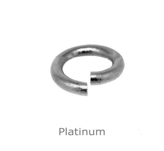PLATINUM OPEN ROUND JUMP RINGS 4MM