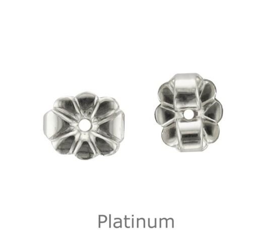 PLATINUM SCALLOPED EARRING SCROLLS