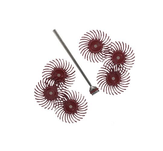 RED RADIAL DISC SET WITH SCREW TOP MANDREL