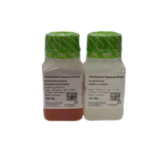 RHODUNA DIAMOND BRIGHT RHODIUM PLATING SOLUTION, 2GM RHODIUM