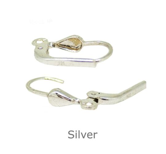 SILVER CONTINENTAL EARRING FITTING TEARDROP and RING WITH LEVER ARM ACTION