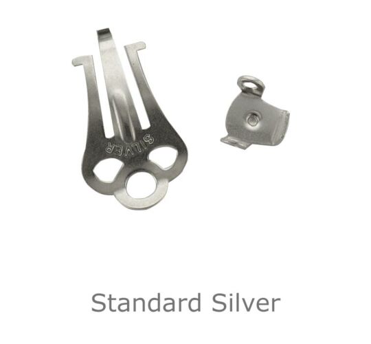 SILVER EAR CLIP STAMPED TWO PARTS UNNASSEMBLED