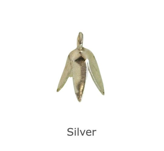 SILVER PENDANT FOXGLOVE CUP 6mm