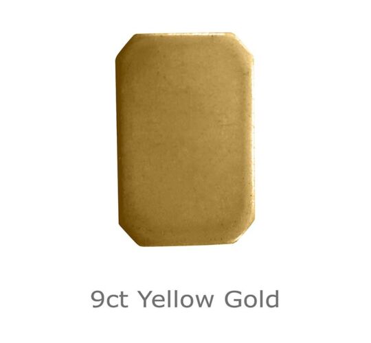 SMO GOLD RECTANGULAR CUT CORNERS BLANK STAMPED SHAPE