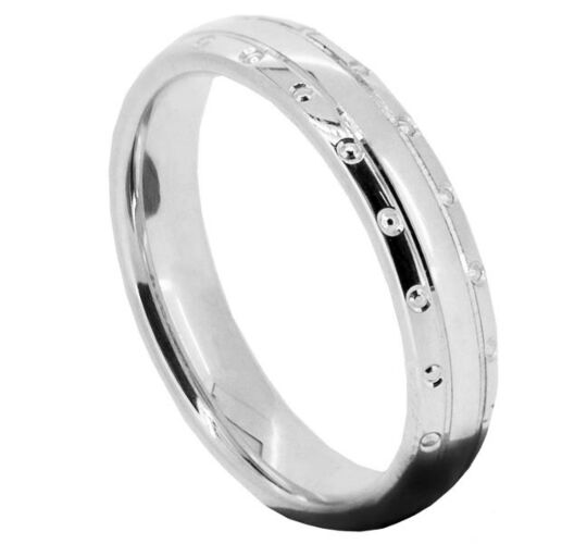 Wedding Ring Diamond CUT 12 DIA/CUT CIRCLE SHALLOW STEPPED EDGE POLISH FINISH