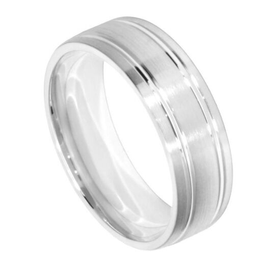 Wedding Ring Diamond CUT 15 OFF SET DOME CUT EDGES MATT FINISH
