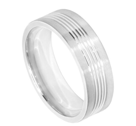 Wedding Ring Diamond CUT 19: 4 X CENTRE DOME CUTS MATT FINISH