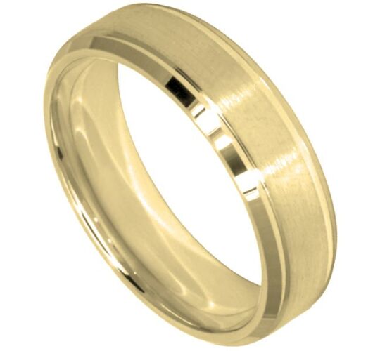 Wedding Ring Diamond CUT 25 STEP GROOVE BEVEL EDGE MATT FINISH