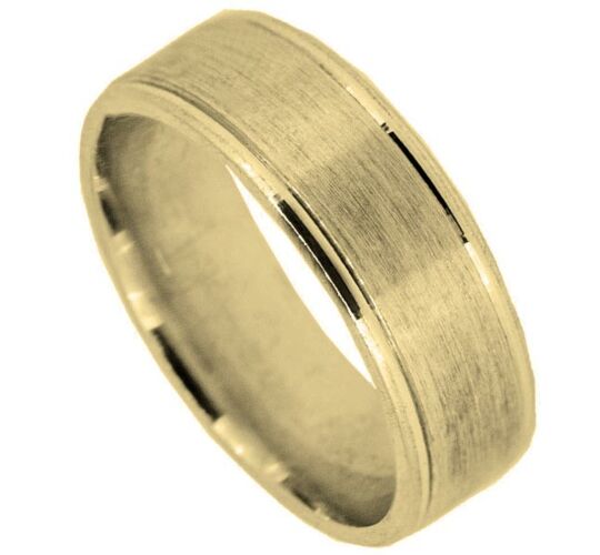 Wedding Ring Diamond Cut 39 Dome Cut Edges Matt Finish