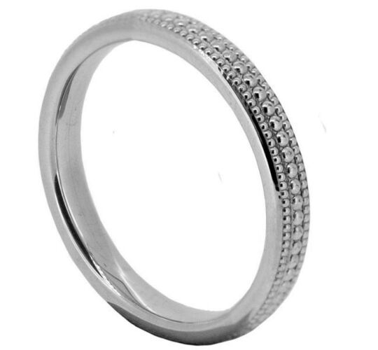 Wedding Ring Diamond CUT 52 VARIANT MILLGRAIN PATTERN POLISH FINISH