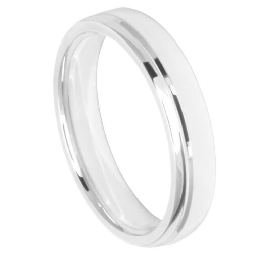 Wedding Ring Diamond CUT 8 OFF SET U GROOVE POLISH FINISH