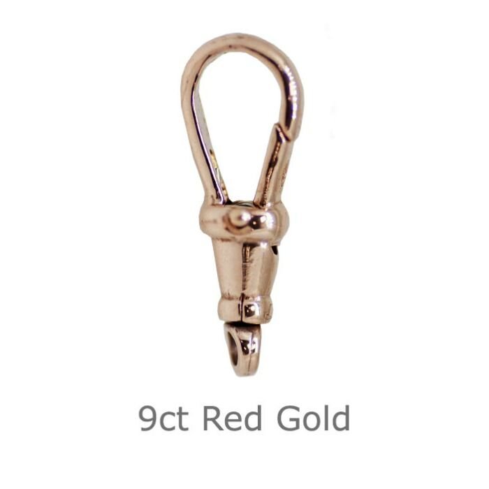 9CT RED GOLD SWIVEL ALBERT CLASP | MOVEABLE LOOP 17.00mm