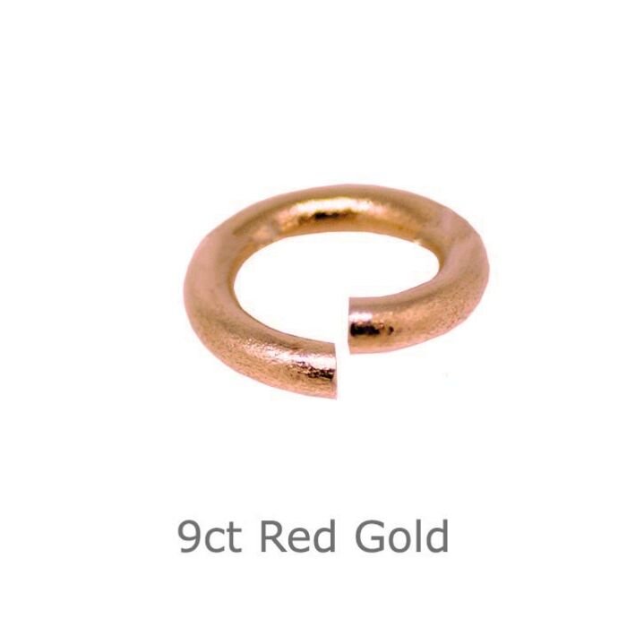 9ct red gold open round jump ring 5mm