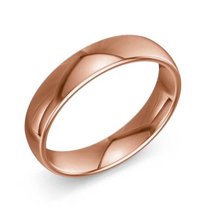 Oval 9ct Red Gold Wedding Rings