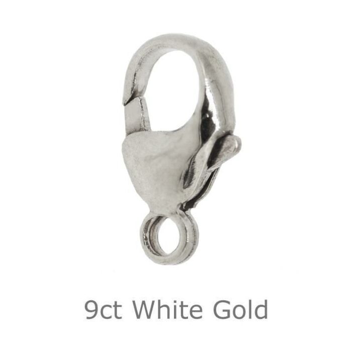 9ct White Gold Carabiner 11mm