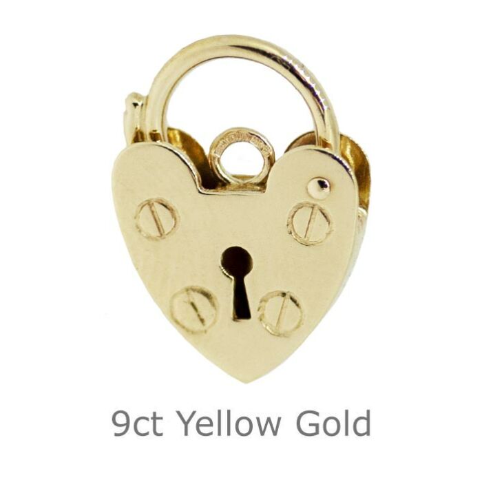 9ct yellow gold padlock 15mm