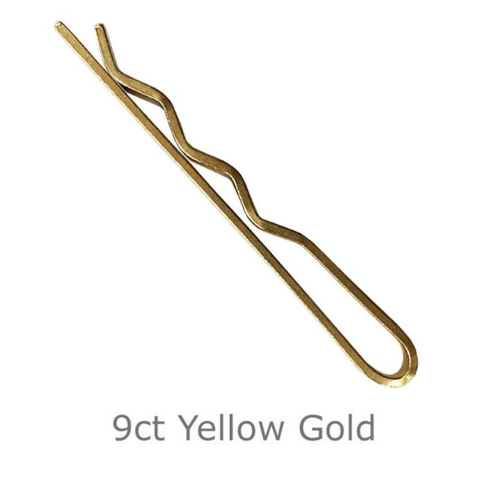 9ct YELLOW GOLD TIE SLIDE 6mm x 50mm