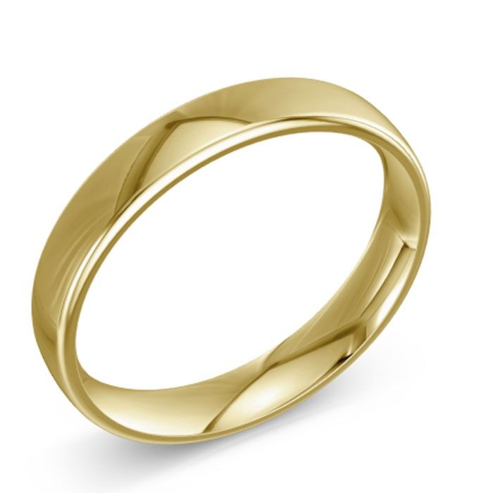Modern Court 9ct Yellow Gold Wedding Rings