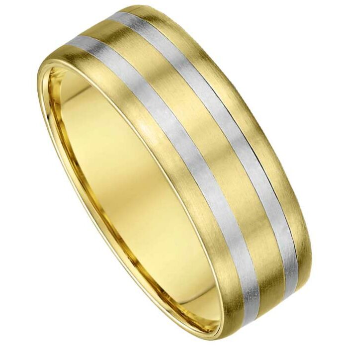 Wedding Ring 6mm Two Tone Gold Ring | 640A00