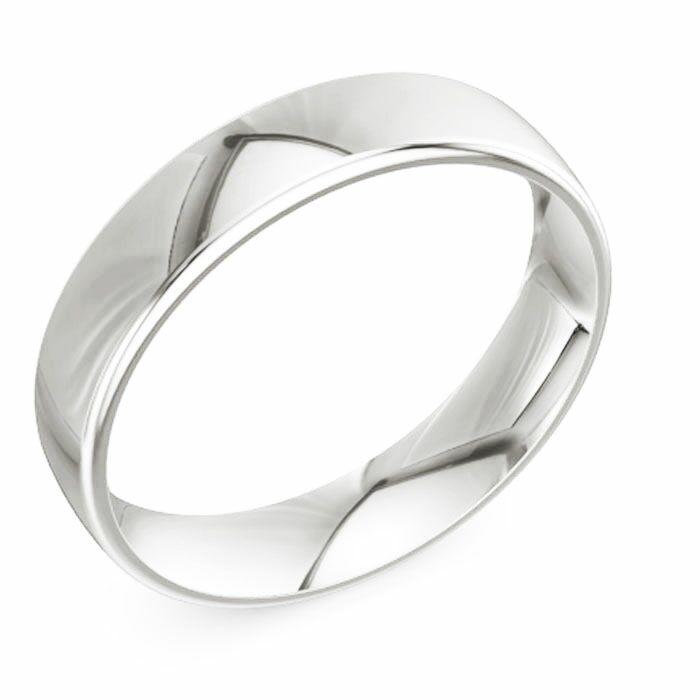 Modern Court 14ct White Gold Wedding Rings