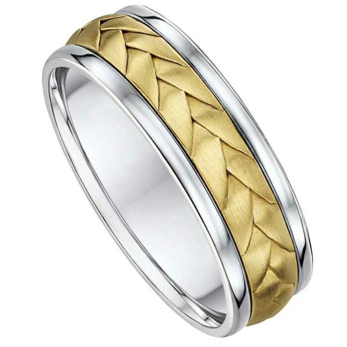 7mm Two Tone Gold Wedding Ring | 786A02G 1808