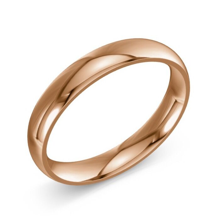 Court 18ct Red Gold Wedding Rings