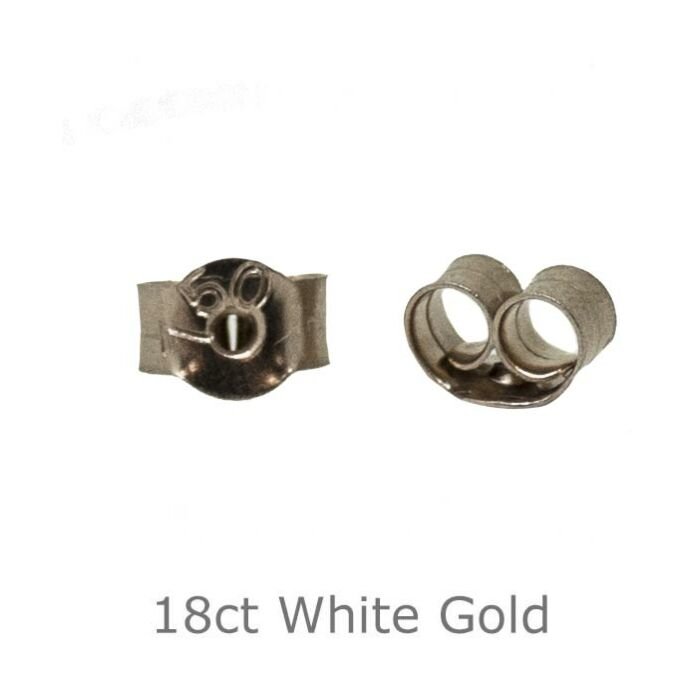 18ct WHITE GOLD SMO EARRING SCROLLS