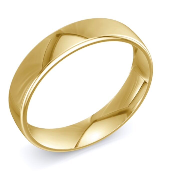 Modern Court 18ct Yellow Gold Wedding Rings
